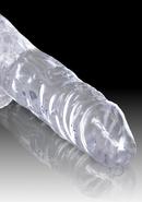 King Cock Clear Dildo With Balls 4in - Clear