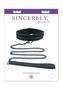 Sincerely Lace Adjustable Collar And Leash Set - Black